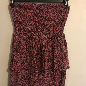 Black Poppy strapless dress size M